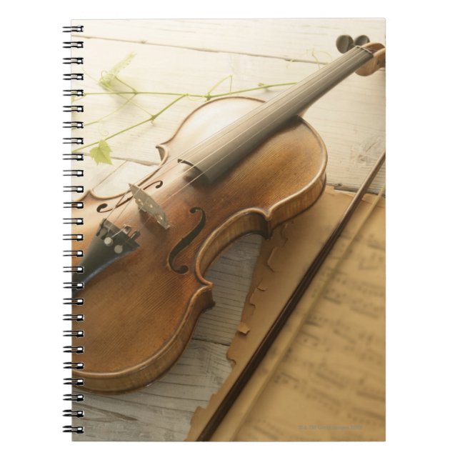 Caderno Espiral Música para Violino e Folha (Frente)