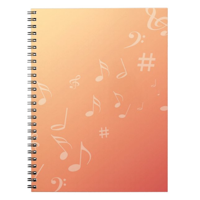 Caderno Espiral Música Peach (Frente)