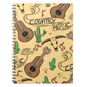Caderno Espiral Música sertaneja sem descontinuidades com guitarr