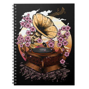 Caderno Espiral Musical de Cherry Blossom