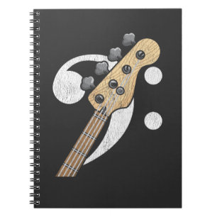 Caderno Espiral Músico do tocador de violão da Bass Clef