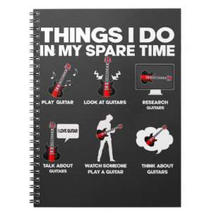 Caderno Espiral Músico Guitarrista Viciado em Violão Musical