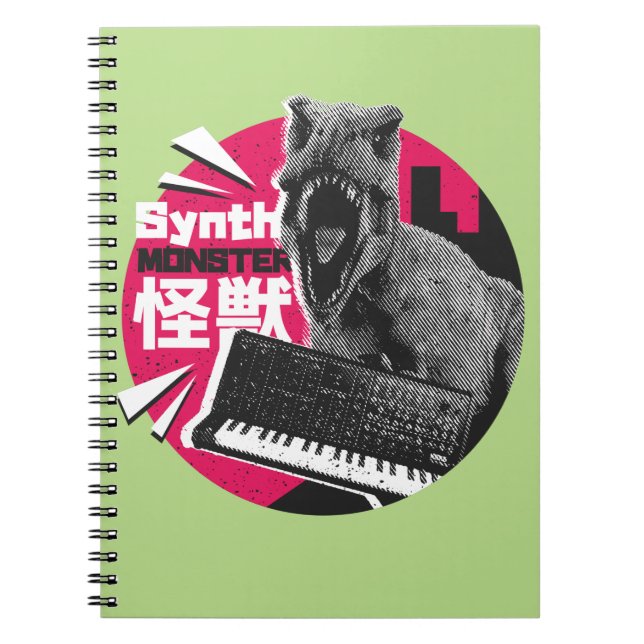 Caderno Espiral Músico Sintetizador Dino  (Frente)