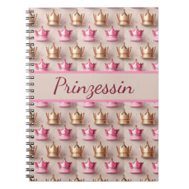 Caderno Espiral Muster Kronen in 3D Optik