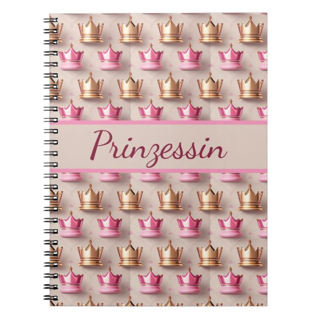 Caderno Espiral Muster Kronen in 3D Optik  (Frente)