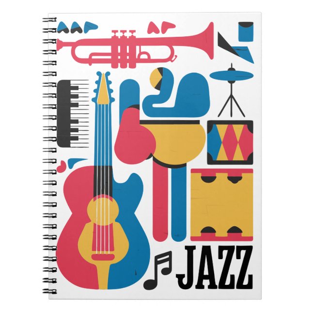 Caderno Espiral Muziek Jazz (Frente)