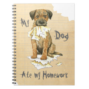 Caderno Espiral My Border Terrier Ate My Homework