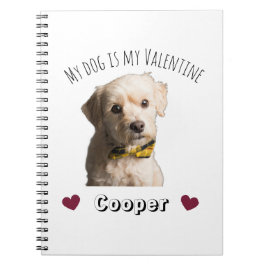 Caderno Espiral My Dog Is My Valentine – Personalized Pet