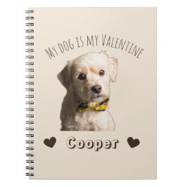 Caderno Espiral My Dog Is My Valentine – Personalized Pet