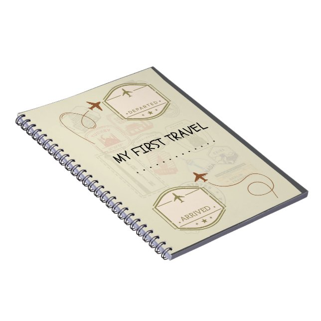 Caderno Espiral my first travel  (Lado Direito)
