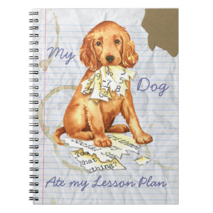 Caderno Espiral My Irish Setter Ate My Lesson Plan