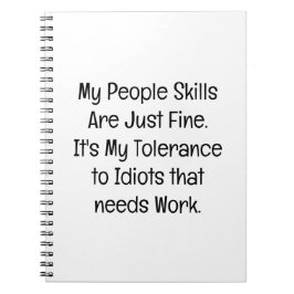 Caderno Espiral My People Skills Are Just Fine