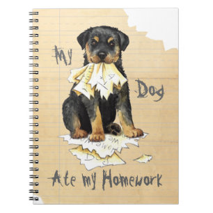 Caderno Espiral My Rottweiler Ate my Homework
