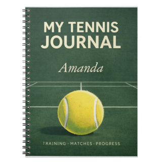 Caderno Espiral My Tennis Journal – Personal Training & Match Log