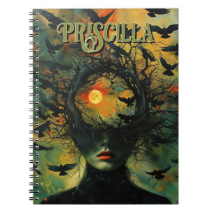 Caderno Espiral Mystical Black Crows Autumn GothoOracle