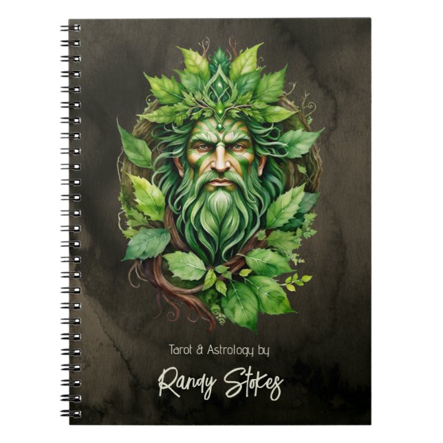 Caderno Espiral Mystical Celtic Greenman Divine Natureza Masculina (Frente)