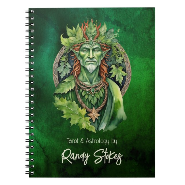 Caderno Espiral Mystical Celtic Greenman Divine Natureza Masculina (Frente)