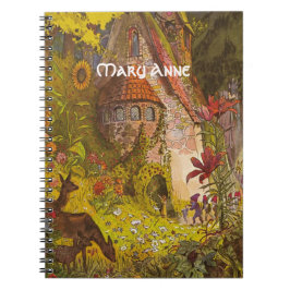 Caderno Espiral Mystical Fantasy Gnome Forest Home