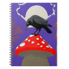 Caderno Espiral 🖤 Mystical Raven Spiral Photo Notebook