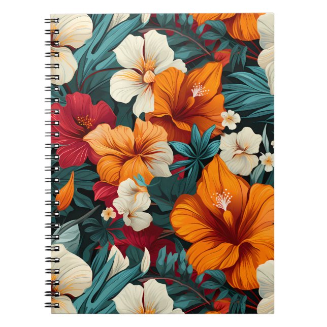 Caderno Espiral Nº 3 Padrão Floral (Frente)