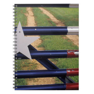 Caderno Espiral N.A., EUA, Texas, Lago Buchanan, bandeira do Texas