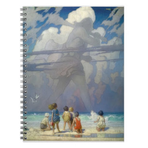 Caderno Espiral N.C. Wyeth O Gigante 1923 Ilustração Vintage