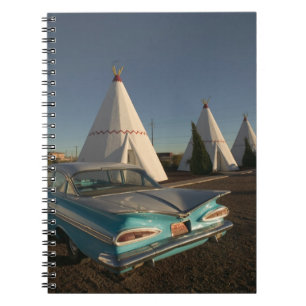 Caderno Espiral NA, EUA, arizona, rota 66 de Holbrook, Wigwam