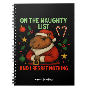 Caderno Espiral Na lista travessa e eu não arrependo nada do Natal