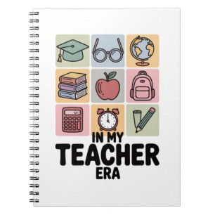 Caderno Espiral Na Minha Era de Professora Vida de Professora de J