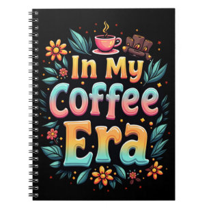 Caderno Espiral Na minha era do café - Retro Groovy 70