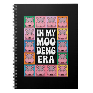 Caderno Espiral Na Minha Era Moo Deng Amante do Hipopótamo Moo Den