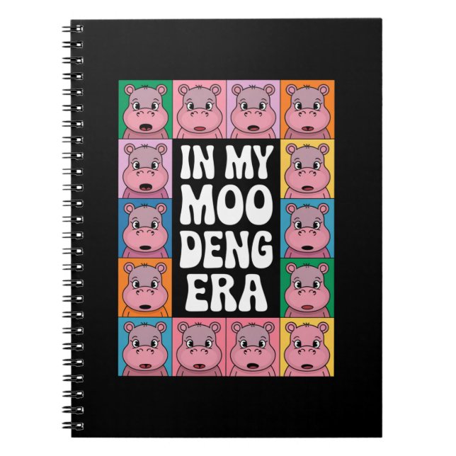 Caderno Espiral Na Minha Moo Deng Era Moo Deng Hippo Lover (Frente)