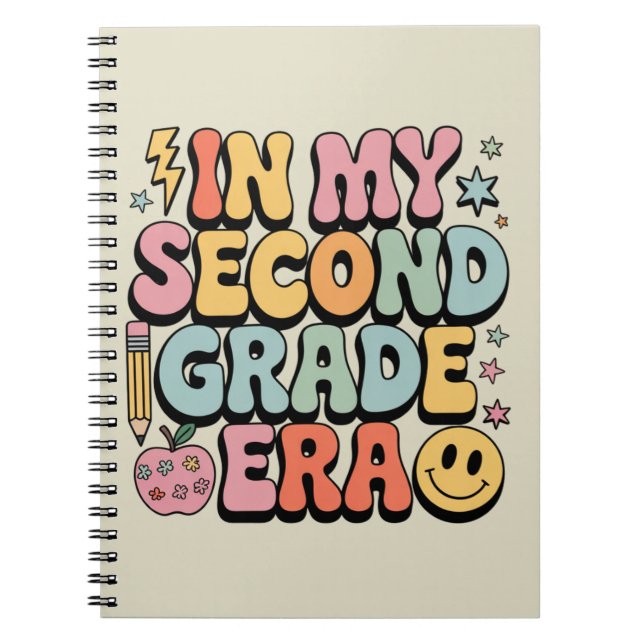 Caderno Espiral Na Minha Segunda Era segundo Professora De Volta (Frente)