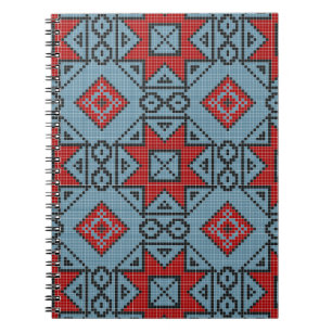 Caderno Espiral Na moda clássico de tendências bonitinhas geométri