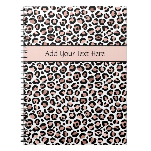 Caderno Espiral Na moda de Tendência para Impressão de Leopardo Ne (Frente)
