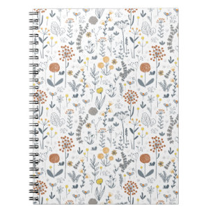 Caderno Espiral Na moda Floral Fantasy