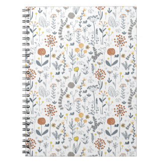 Caderno Espiral Na moda Floral Fantasy