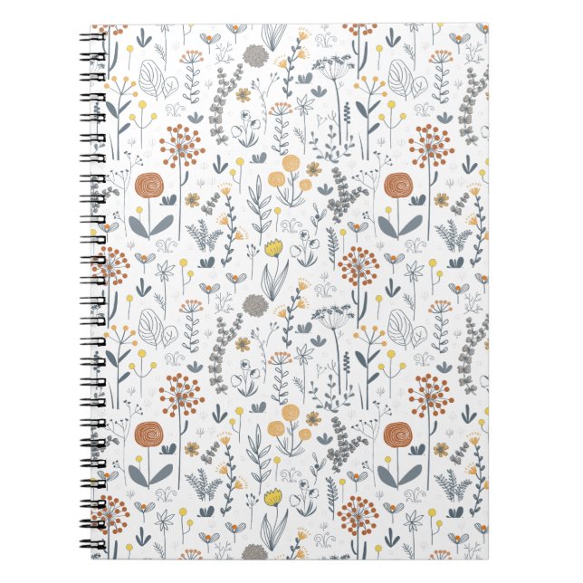 Caderno Espiral Na moda Floral Fantasy (Frente)