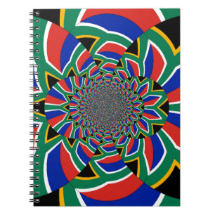 Caderno Espiral Nação Arco-Íris: Impressão de Arte Vibrante da Áfr
