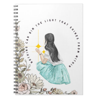 Caderno Espiral Nada Pode Esmagar A Luz Que Brilha De Dentro
