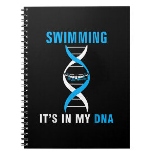 Caderno Espiral Nadar É No Meu DNA, Engraçado Swimer, Nadar Lega