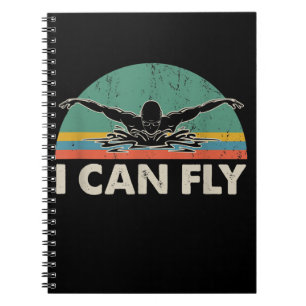 Caderno Espiral Nadar Eu Posso Voar Com Engraçadinho Nadando Pres