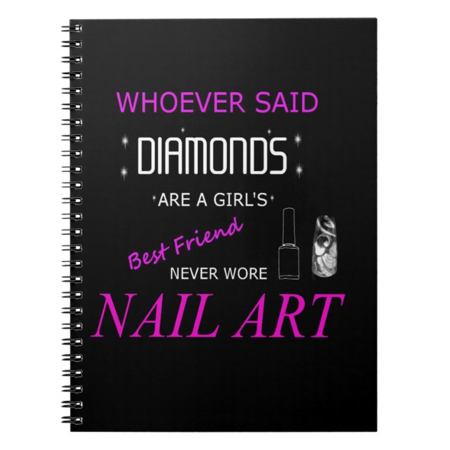 Caderno Espiral Nail Art É Meu Melhor Notebook Fotográfico Amigo (Frente)
