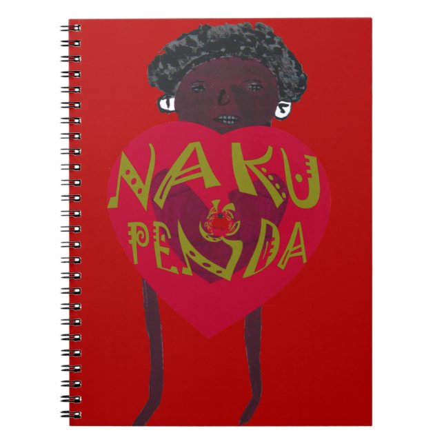 Caderno Espiral Nakupenda Sana Art Impressão Swahili Design (Frente)