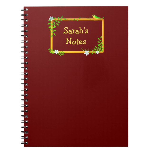 Caderno Espiral Nameplate com estrutura flexível (Frente)