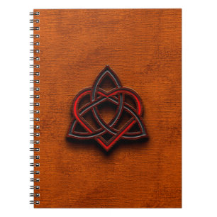 Caderno Espiral Namorados Celtic Knotwork Heart Textura 1