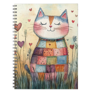 Caderno Espiral Namorados de Gato de Patches