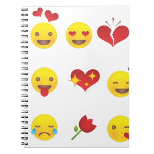 Caderno Espiral Namorados Emojis