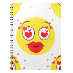 Caderno Espiral Namorados kiss Emoji