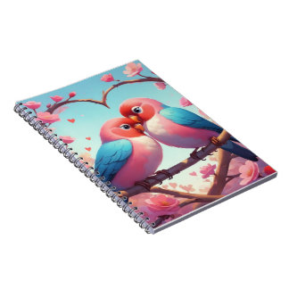 Caderno Espiral Namorados Lovebird